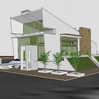 住宅竞赛建筑SU模型下载_sketchup草图大师SKP模型