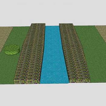 花卉自然公园SU模型下载_sketchup草图大师SKP模型