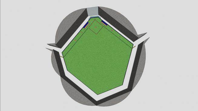 现代棒球公园SU模型下载_sketchup草图大师SKP模型