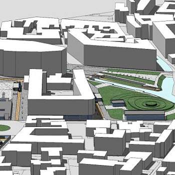 威尼斯城建筑SU模型下载_sketchup草图大师SKP模型