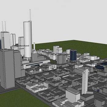 我的城市建筑SU模型下载_sketchup草图大师SKP模型