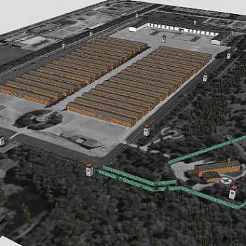 达豪集中营建筑SU模型下载_sketchup草图大师SKP模型