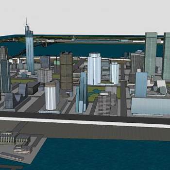 思科城诚市中心SU模型下载_sketchup草图大师SKP模型