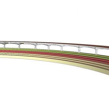 弧形露天看台SU模型下载_sketchup草图大师SKP模型