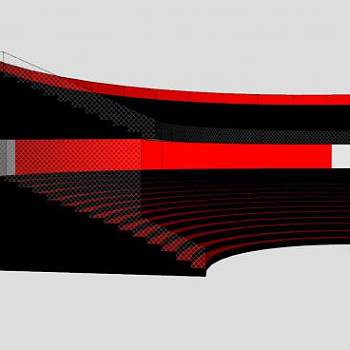 双层观众席看台SU模型下载_sketchup草图大师SKP模型