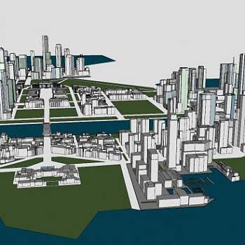 莫尚顿市户外建筑SU模型下载_sketchup草图大师SKP模型