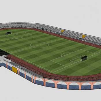 足球体育场看台SU模型下载_sketchup草图大师SKP模型