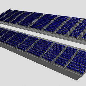 体育场的露天看台SU模型下载_sketchup草图大师SKP模型