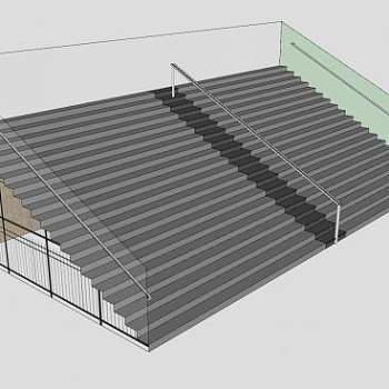 高架看台SU模型下载_sketchup草图大师SKP模型