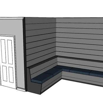 现代住宅屋外露天座椅设计SU模型下载_sketchup草图大师SKP模型