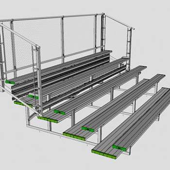 五行看台席SU模型下载_sketchup草图大师SKP模型
