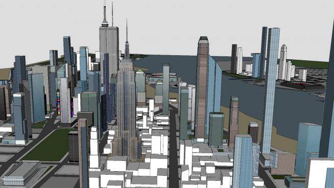 纽波特市城市建筑SU模型下载_sketchup草图大师SKP模型