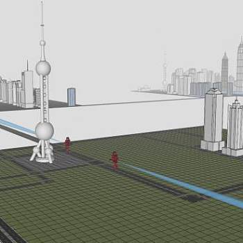 诚市规划建筑SU模型下载_sketchup草图大师SKP模型