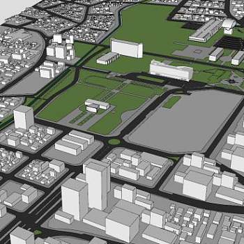 库里蒂巴建筑中心SU模型下载_sketchup草图大师SKP模型