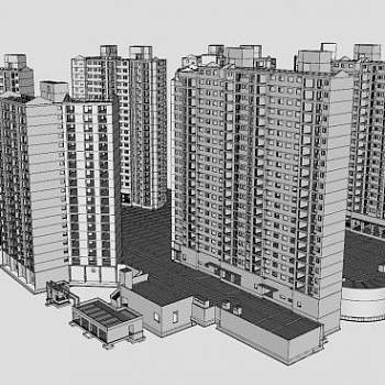 庆北永川市诚市规划SU模型下载_sketchup草图大师SKP模型