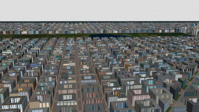 阳光之城城市建筑SU模型下载_sketchup草图大师SKP模型