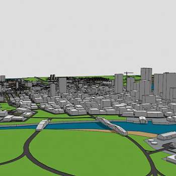 罗斯维尔市建筑SU模型下载_sketchup草图大师SKP模型