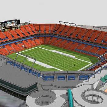 体育场户外建筑综合体SU模型下载_sketchup草图大师SKP模型