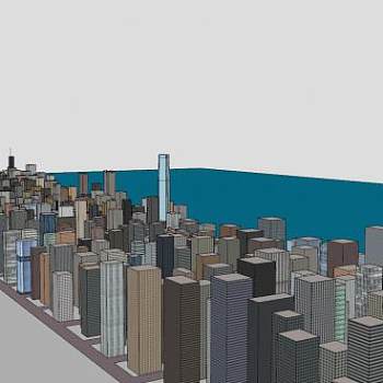 大城市规划建筑SU模型下载_sketchup草图大师SKP模型