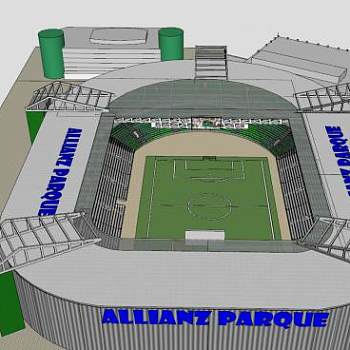 安联体育场运动建筑SU模型下载_sketchup草图大师SKP模型