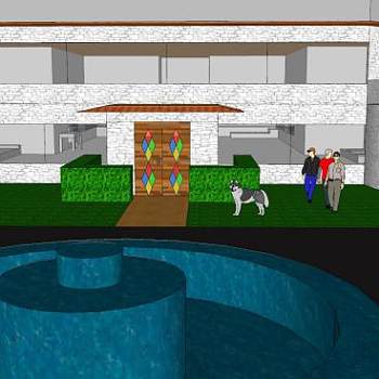 亚历克斯房子建筑SU模型下载_sketchup草图大师SKP模型