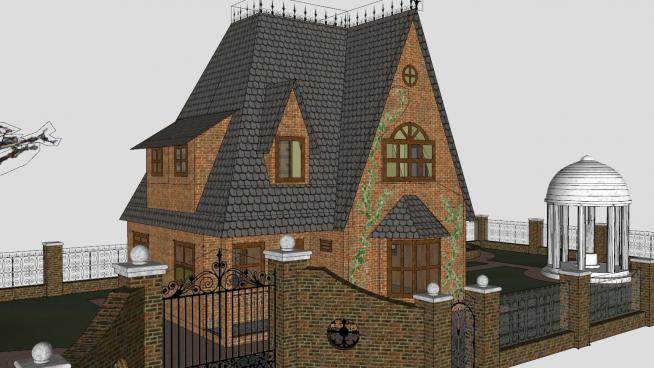 我的梦想之家房子建筑SU模型下载_sketchup草图大师SKP模型