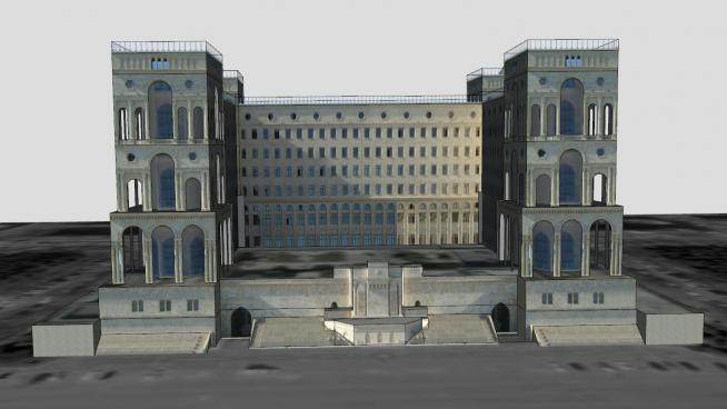 阿塞拜疆办公楼SU模型下载_sketchup草图大师SKP模型