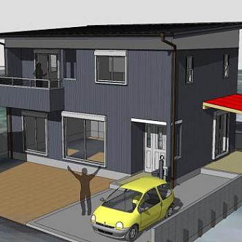 别墅房子户外建筑SU模型下载_sketchup草图大师SKP模型