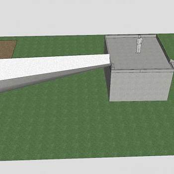 公园简易滑梯设计SU模型下载_sketchup草图大师SKP模型