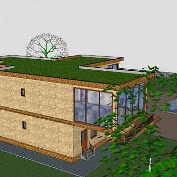 别墅现代建筑SU模型下载_sketchup草图大师SKP模型