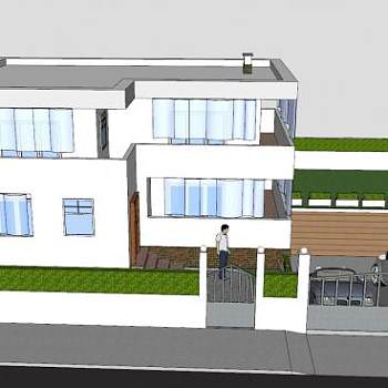 超大豪华别墅建筑SU模型下载_sketchup草图大师SKP模型