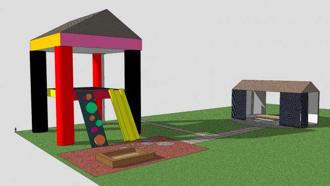 儿童场地设施设计SU模型下载_sketchup草图大师SKP模型