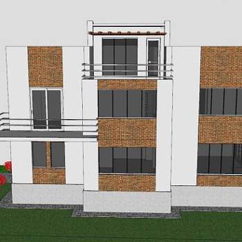 布加勒斯特别墅房子SU模型下载_sketchup草图大师SKP模型