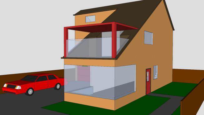 多层房子建筑SU模型下载_sketchup草图大师SKP模型