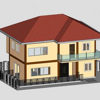 住宅别墅现代建筑SU模型下载_sketchup草图大师SKP模型