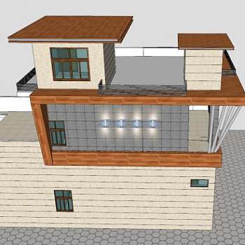 现代建筑房子住宅SU模型下载_sketchup草图大师SKP模型