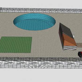 梅根的房子泳池设计SU模型下载_sketchup草图大师SKP模型