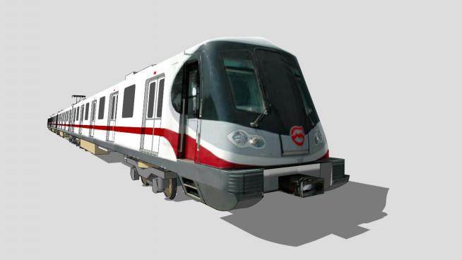 上海地铁11号线列车SU模型_su模型下载 草图大师模型_SKP模型