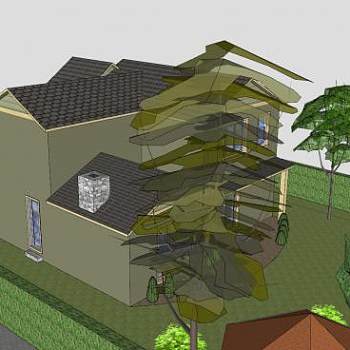 加拿大标准住宅建筑SU模型下载_sketchup草图大师SKP模型