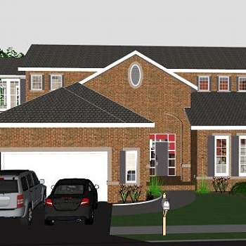 新房别墅建筑SU模型下载_sketchup草图大师SKP模型