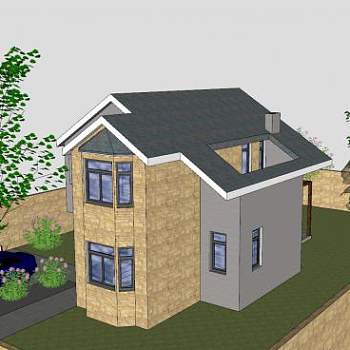 公寓别墅户外建筑SU模型下载_sketchup草图大师SKP模型