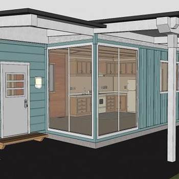 集装箱房屋休闲建筑SU模型下载_sketchup草图大师SKP模型