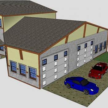 新房屋建筑设计SU模型下载_sketchup草图大师SKP模型