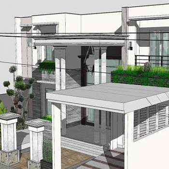 房屋大厦建筑SU模型下载_sketchup草图大师SKP模型