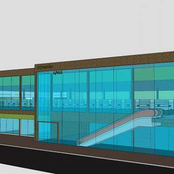 大型超市购物中心SU模型下载_sketchup草图大师SKP模型