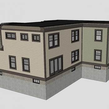 新传统住宅建筑SU模型下载_sketchup草图大师SKP模型