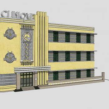 现代装修房子建筑风格SU模型下载_sketchup草图大师SKP模型