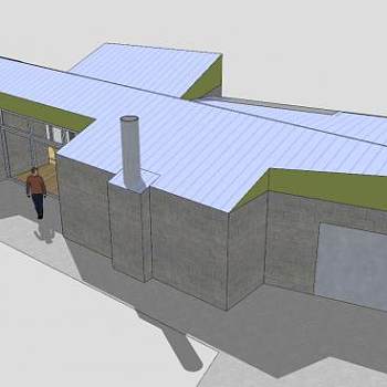 对角住宅设计外观SU模型下载_sketchup草图大师SKP模型