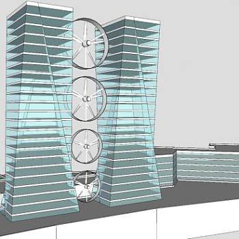 波特兰城市知识区SU模型下载_sketchup草图大师SKP模型