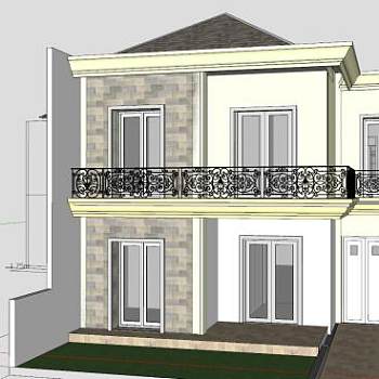 现代别墅建筑家居SU模型下载_sketchup草图大师SKP模型